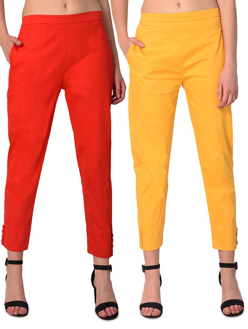set of 2 flat front cigarette pants - 15392630 -  Zoom Image - 0