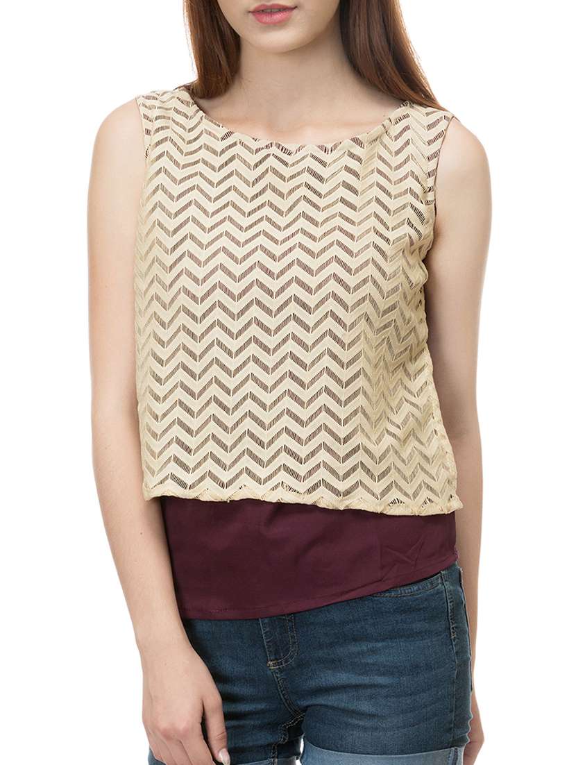 women's layered round neck top