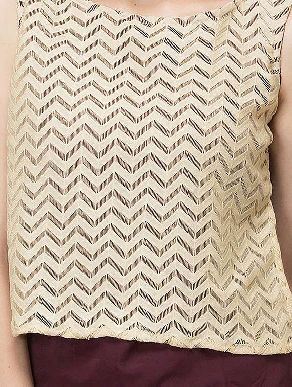 women's layered round neck top - 15392665 -  Standard Image - 3