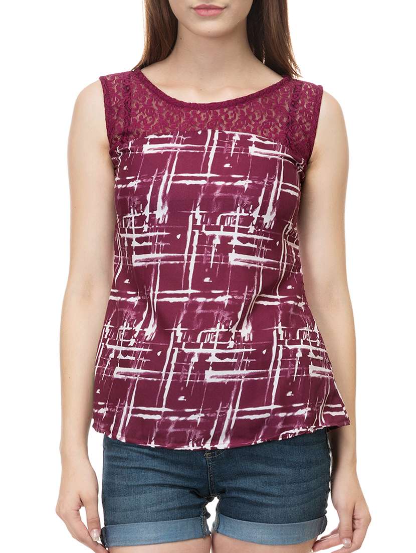 women's a line round neck top