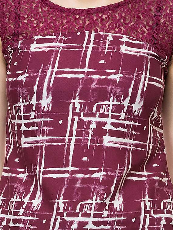 women's a line round neck top - 15392668 - Standard Image - 3