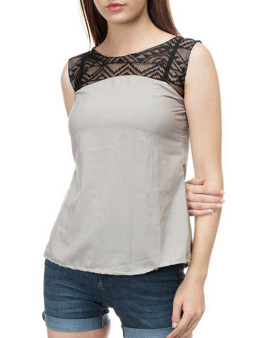 women's straight round neck top - 15392669 -  Standard Image - 0