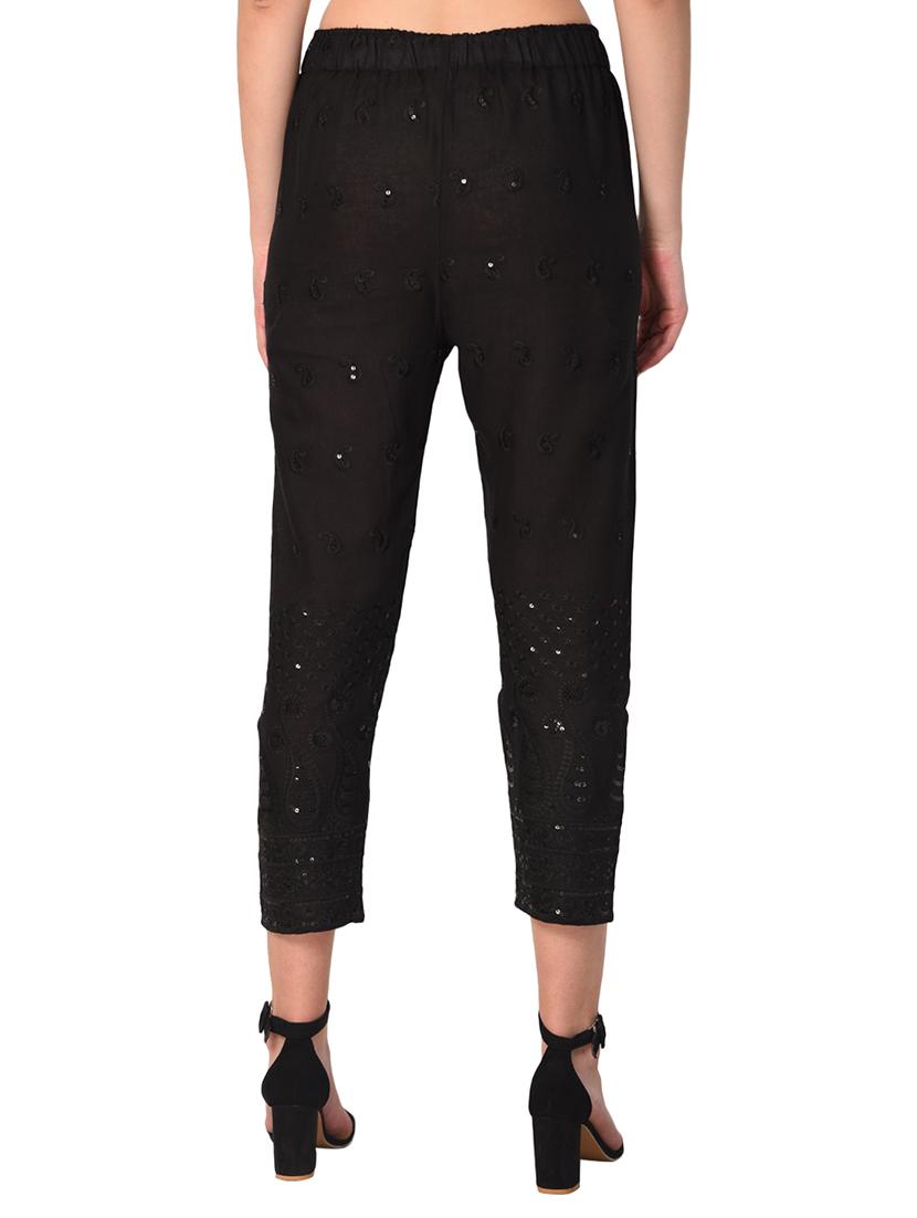 embroidered combo staright pant - 15392928 - Standard Image - 3