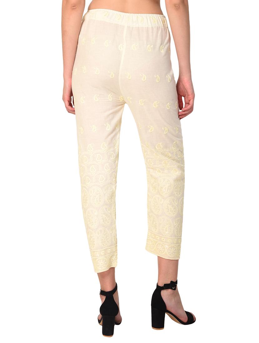 embroidered combo staright pant - 15392932 - Standard Image - 3