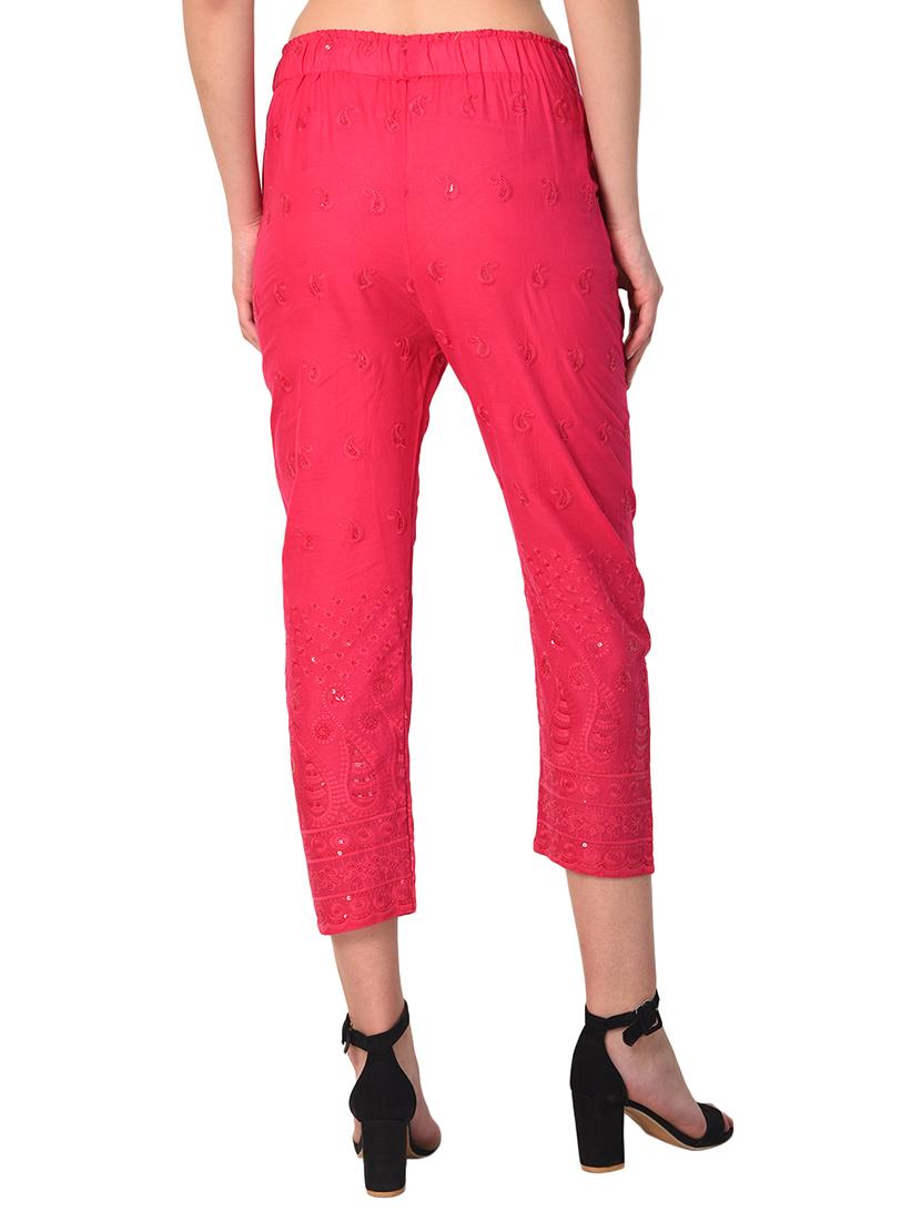 embroidered combo staright pant - 15392935 - Standard Image - 3
