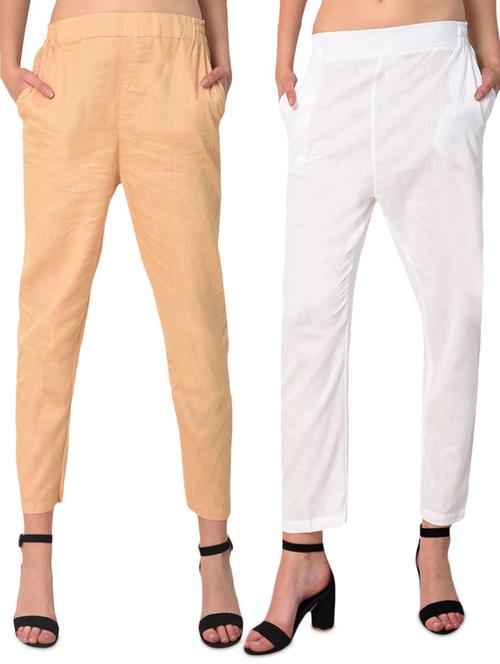 set of 2 flat front cigarette pants - 15392969 - Standard Image - 0