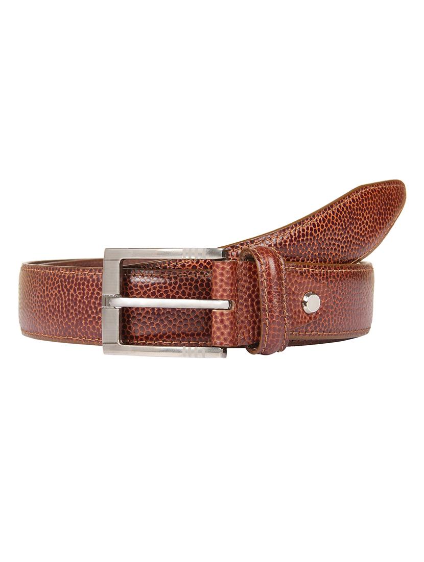 tan leather printed belt - 15393461 - Zoom Image - 0