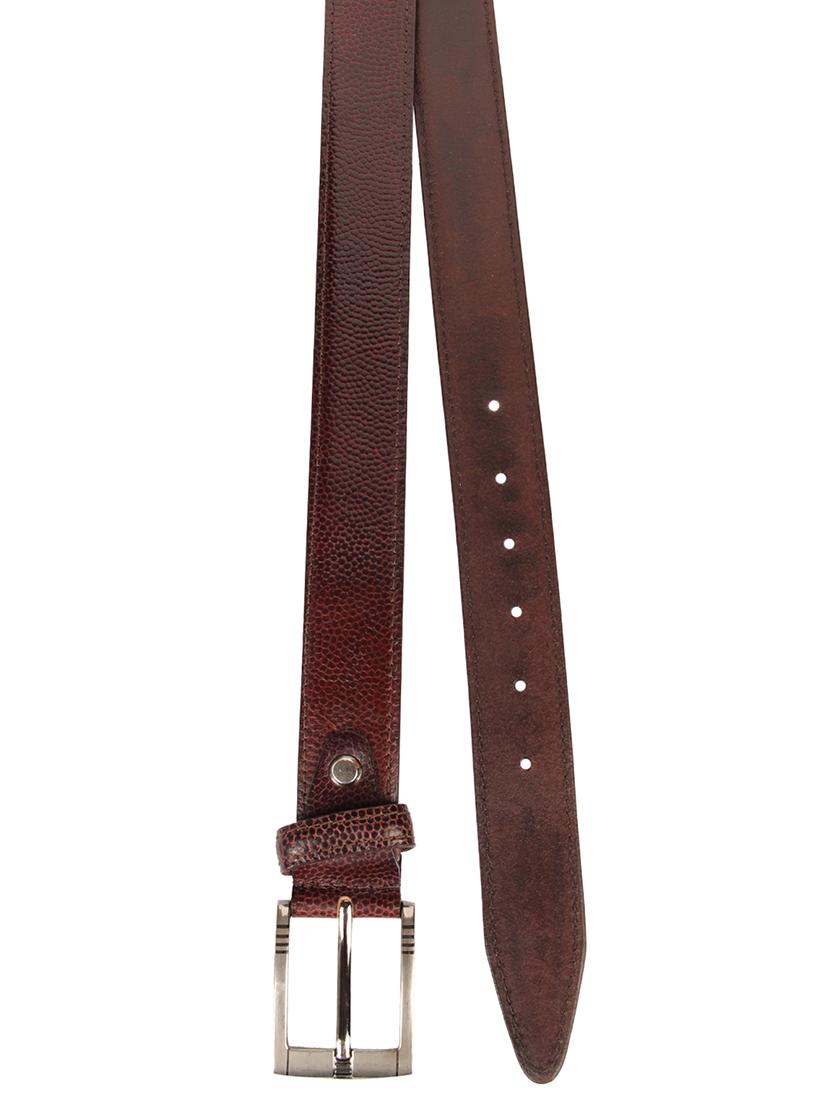 brown leather printed belt - 15393462 - Standard Image - 3