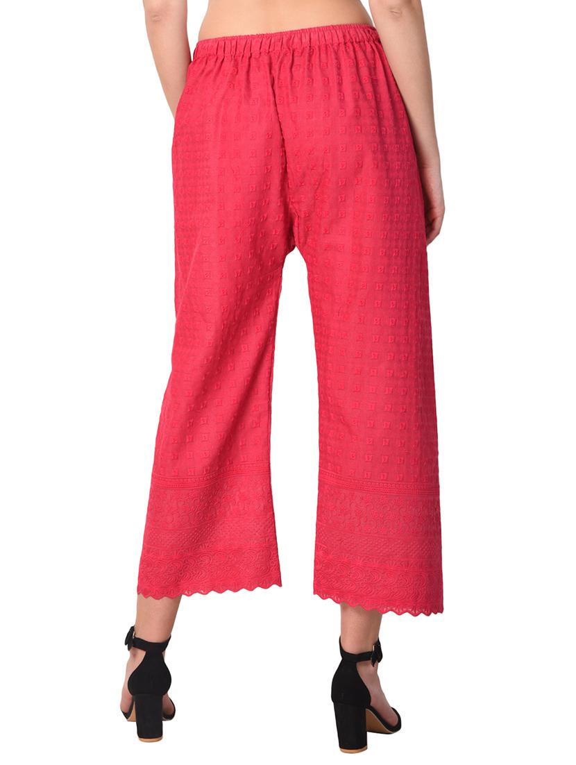 set of 2 chikankari straight palazzo - 15395531 - Standard Image - 5