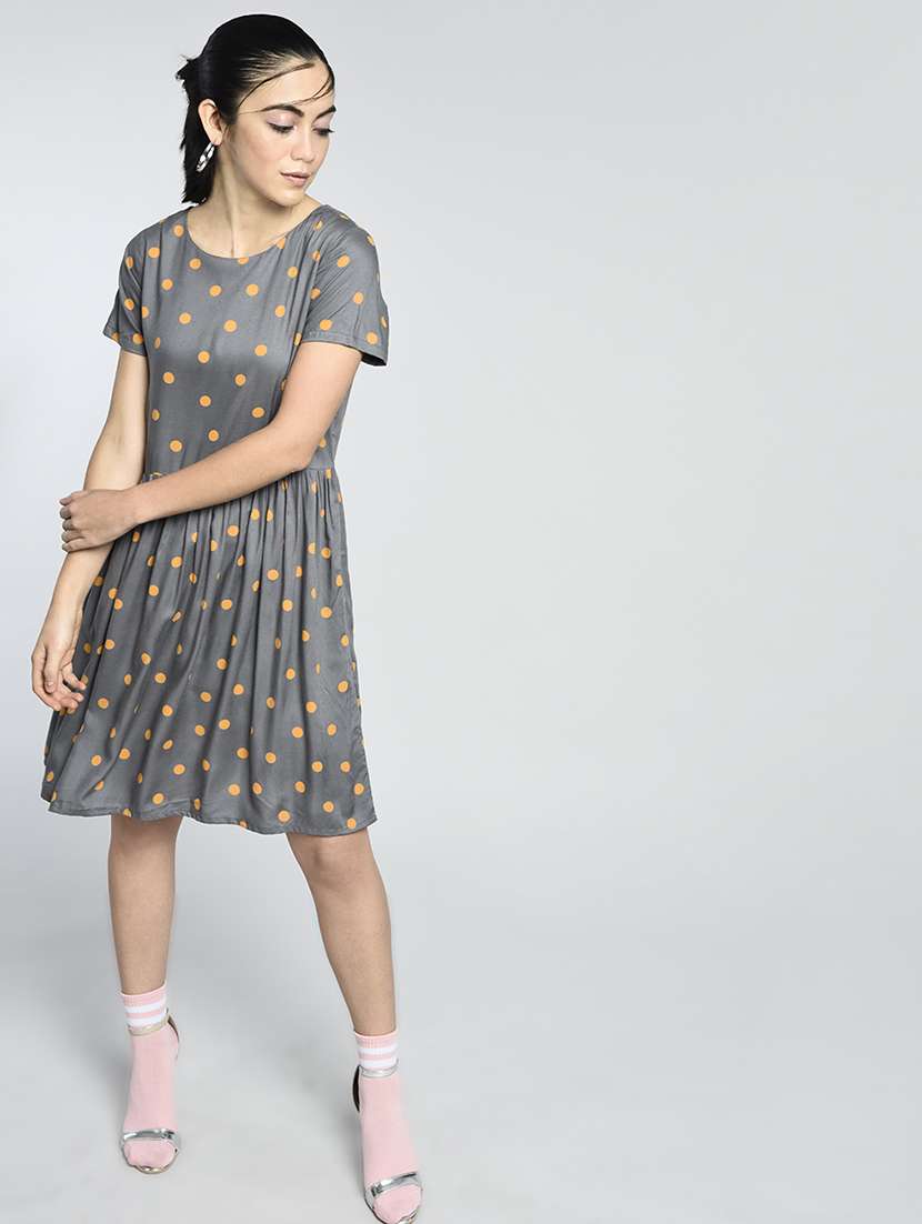 women's fit & flare printed dress