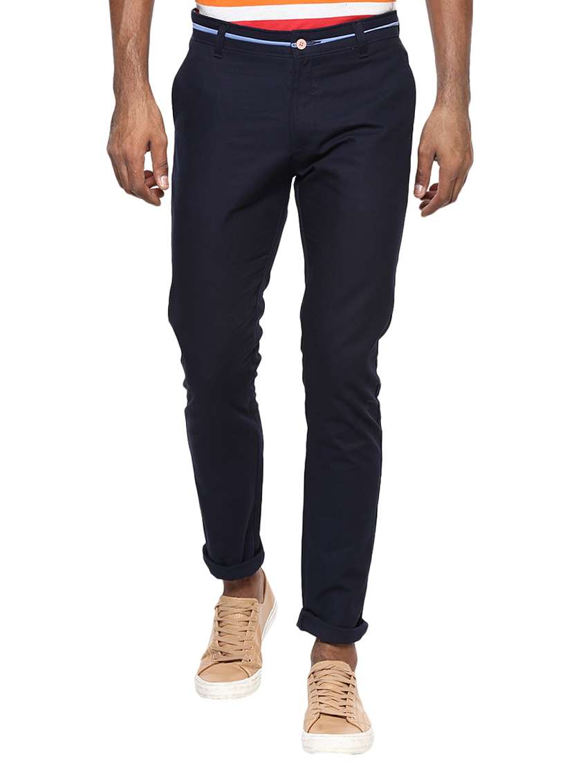 navy blue cotton chinos