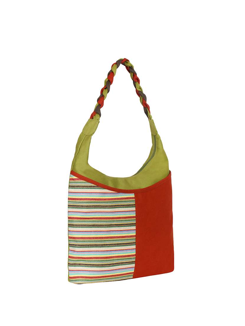 red canvas handbag - 15399347 -  Standard Image - 3