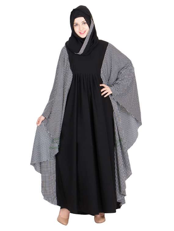 Buy online Black Viscose Maxi Cloaks Abaya from ethnic wear for