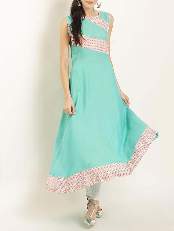 flared printed kurta - 15402315 - Zoom Image - 0
