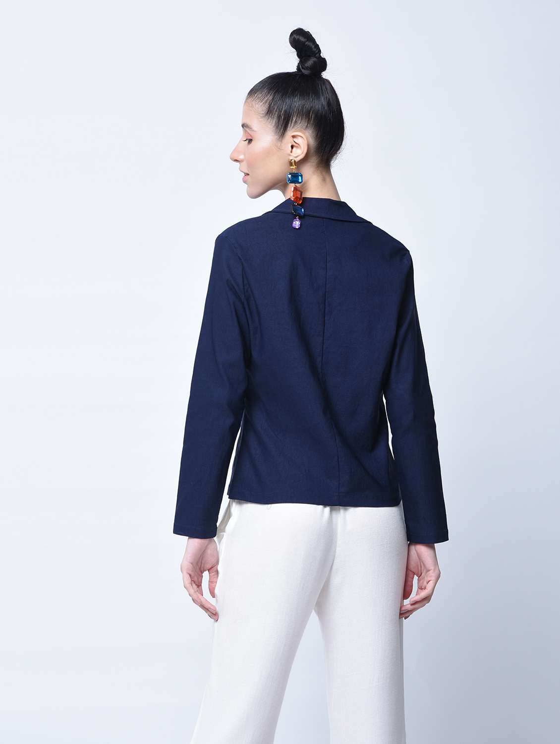 Women Lapel Collar Formal Blazer