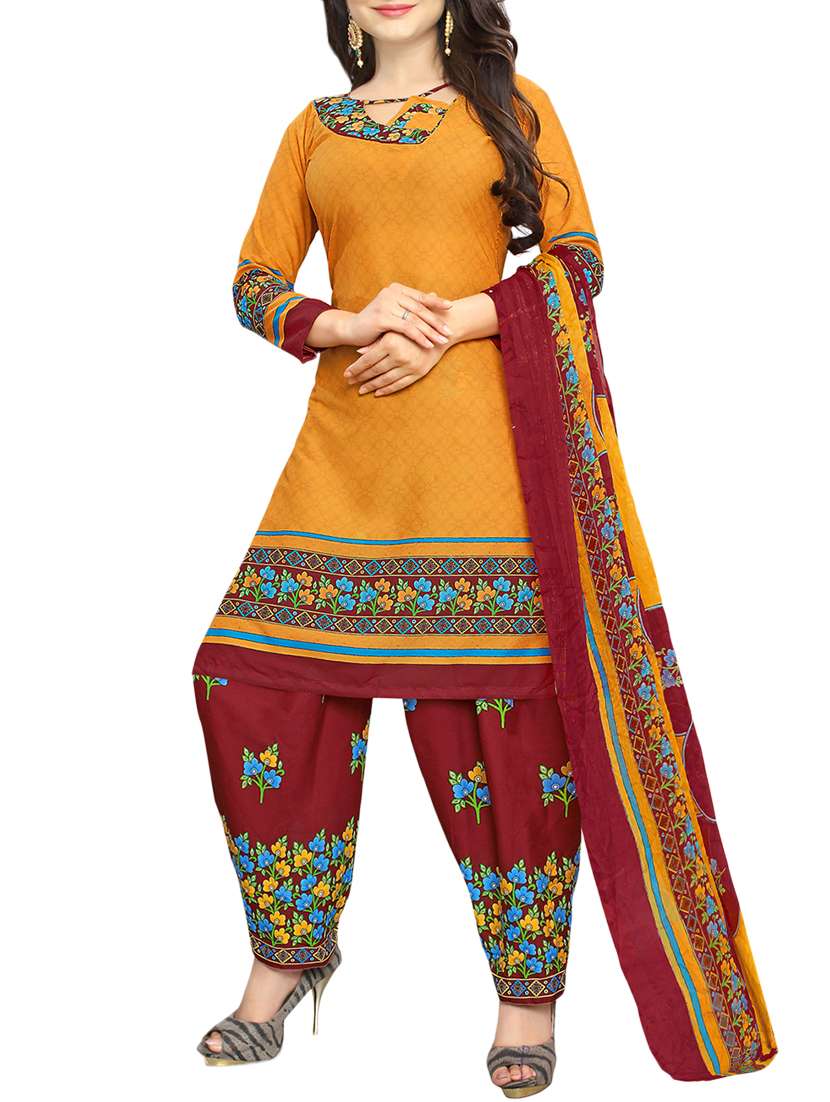 printed unstitched salwar suit