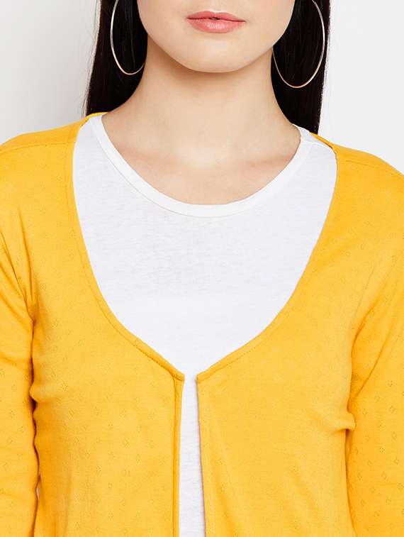 knitted asymmertic shrug - 15415733 - Standard Image - 3