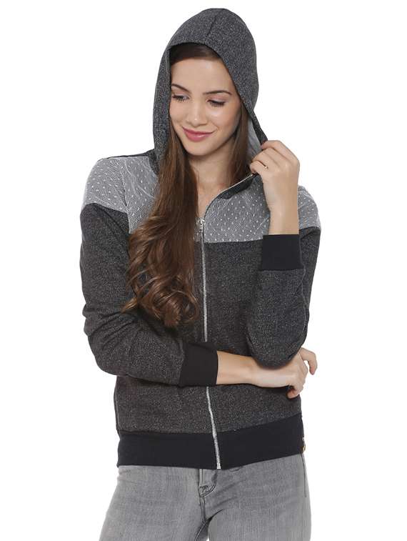 women's color block sweatshirt