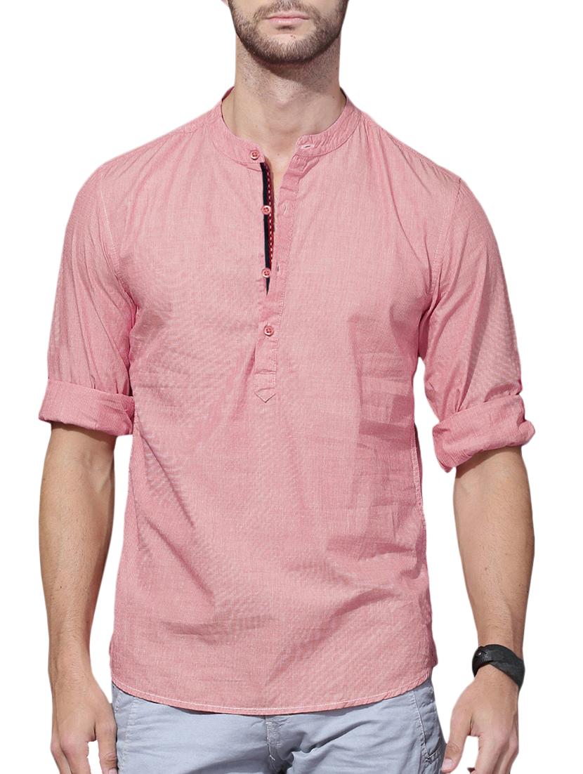 red solid short kurta - 15418266 - Zoom Image - 0