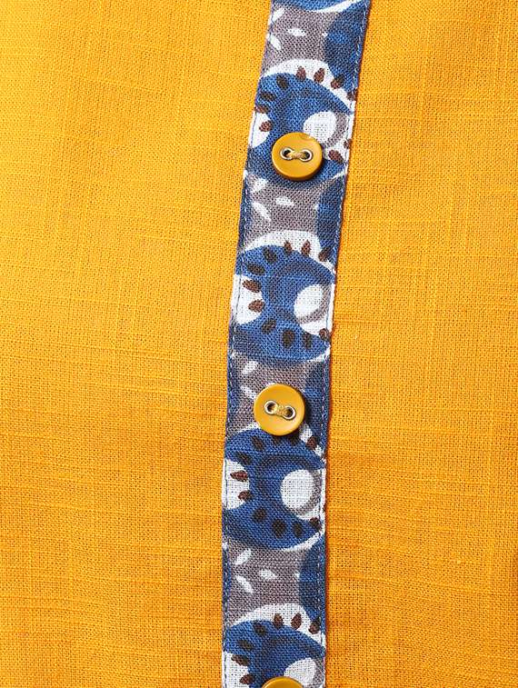 Yellow Straight Kurta