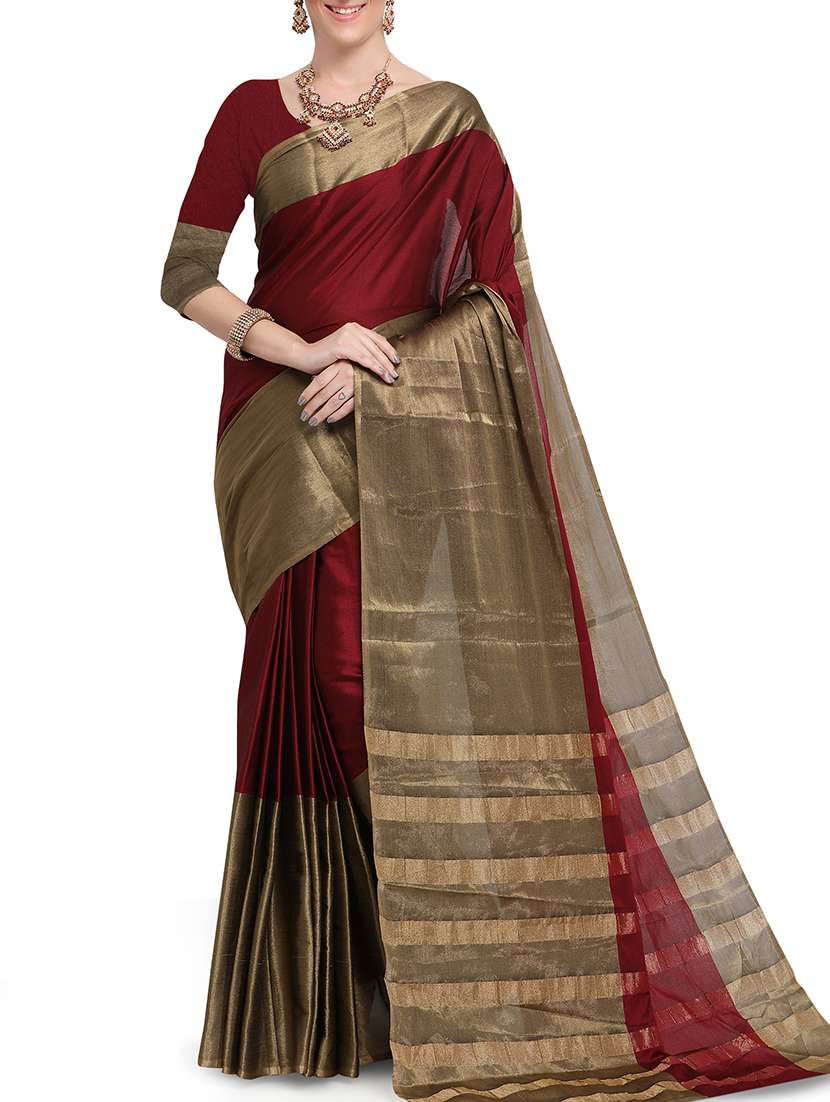 gold zari border mysore silk saree with blouse
