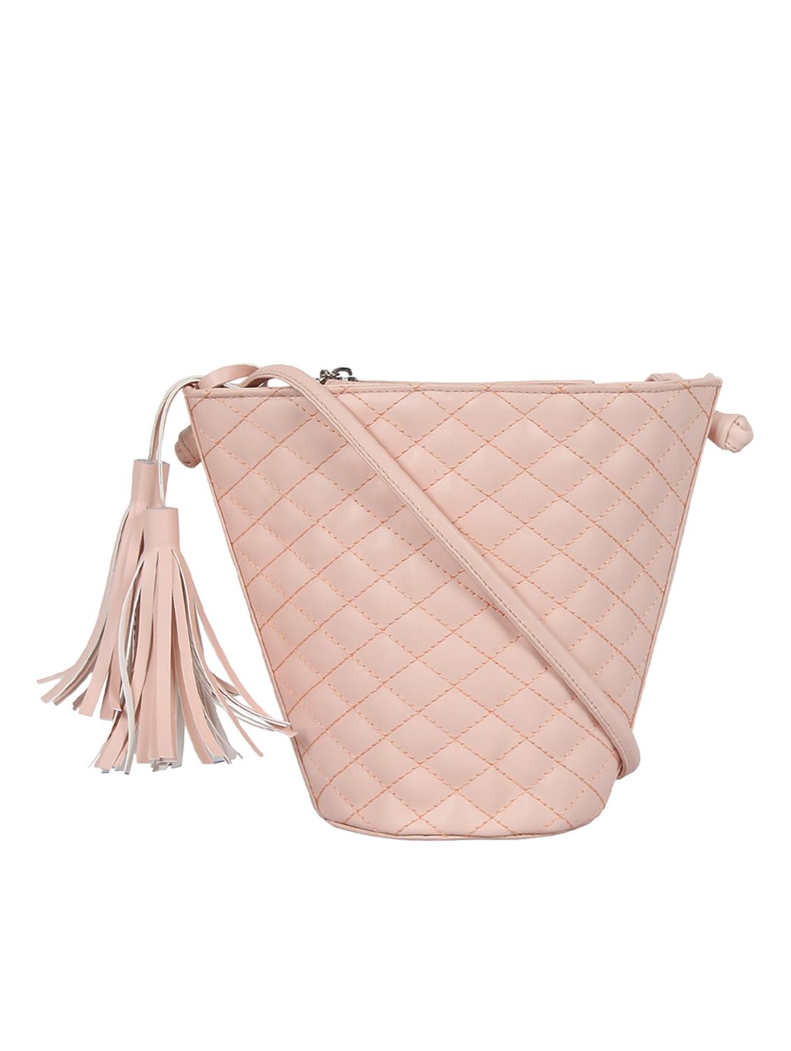pink leatherette (pu) sling bag - 15421020 -  Zoom Image - 0