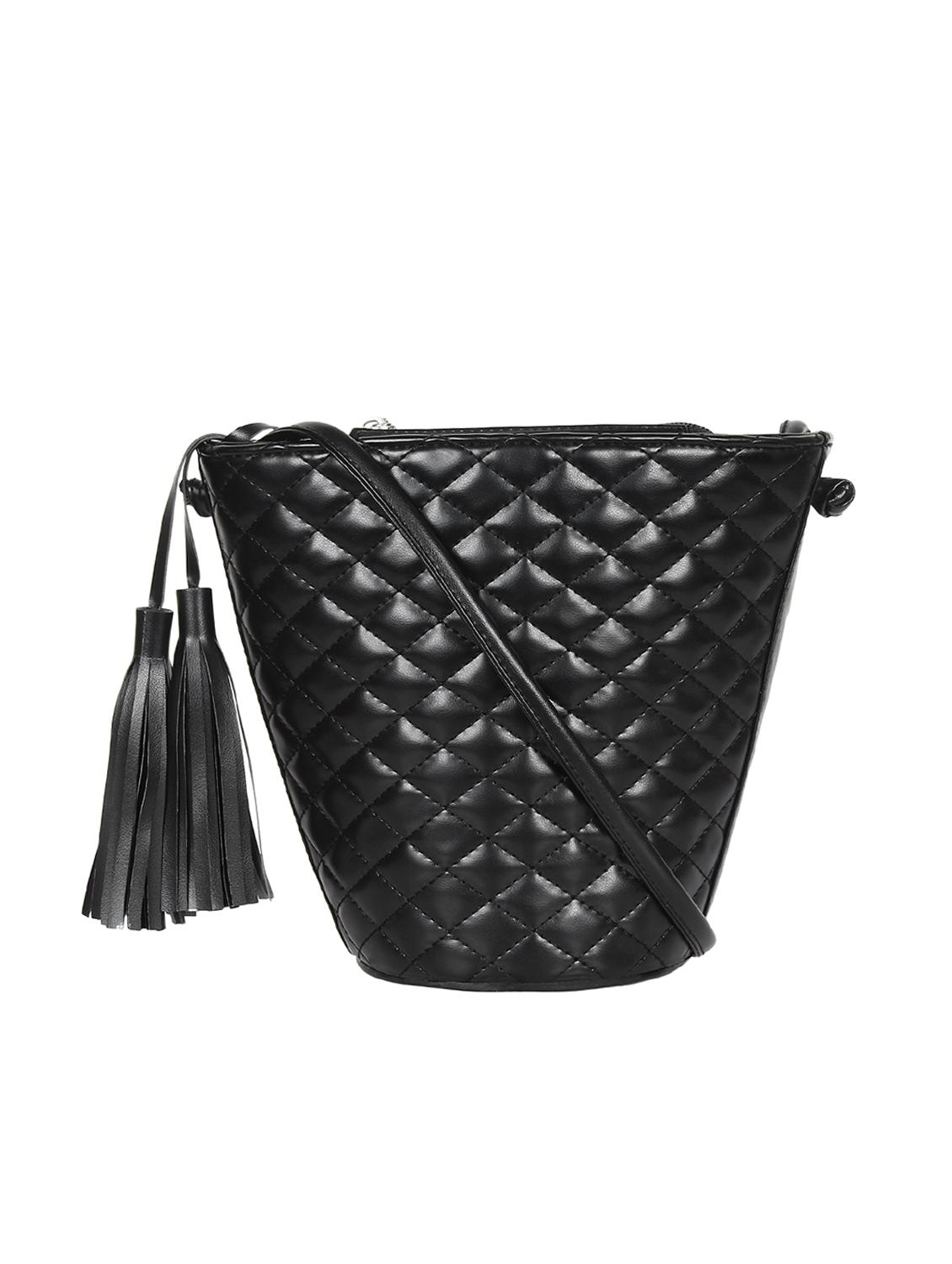 black leatherette (pu) sling bag - 15421021 -  Zoom Image - 0