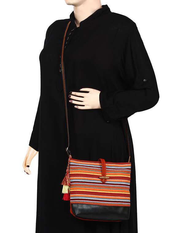 red canvas sling bag - 15421025 -  Standard Image - 5