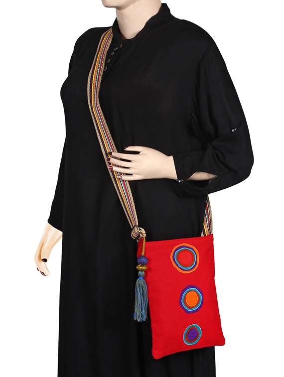red canvas sling bag - 15421028 -  Standard Image - 5