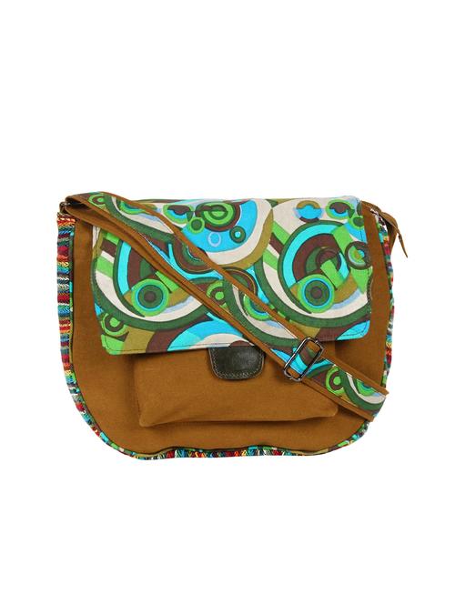 brown canvas sling bag - 15421031 - Standard Image - 0