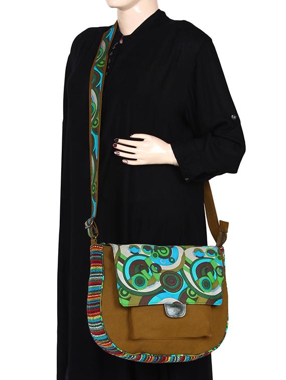 brown canvas sling bag - 15421031 - Standard Image - 5