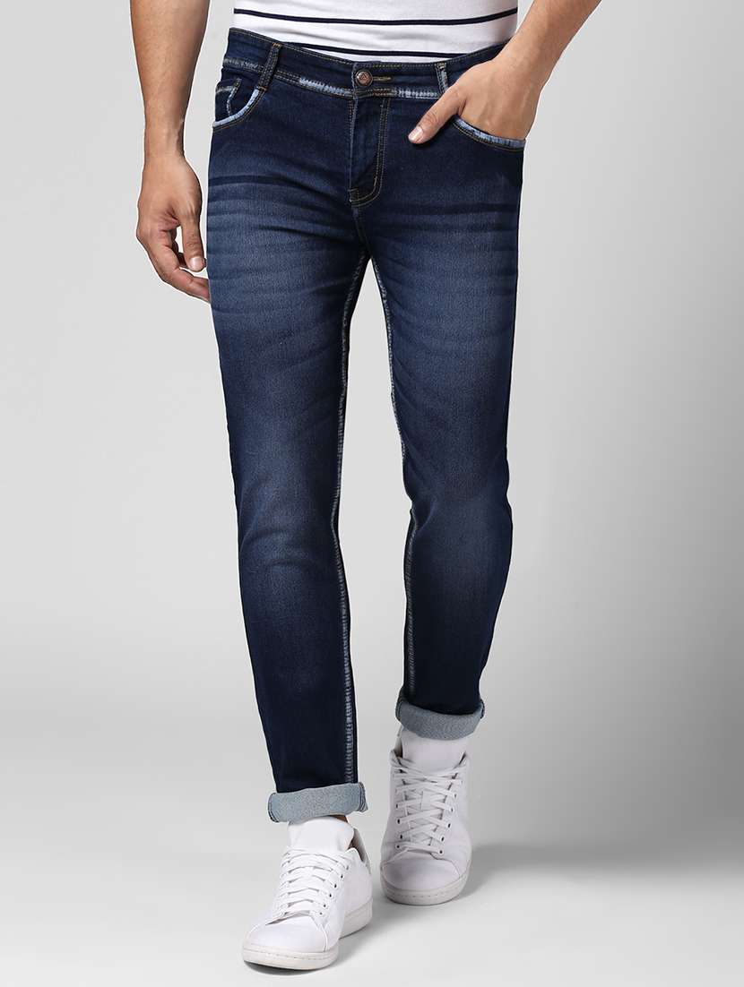 mens slim fit plain jeans - 15428381 - Zoom Image - 0