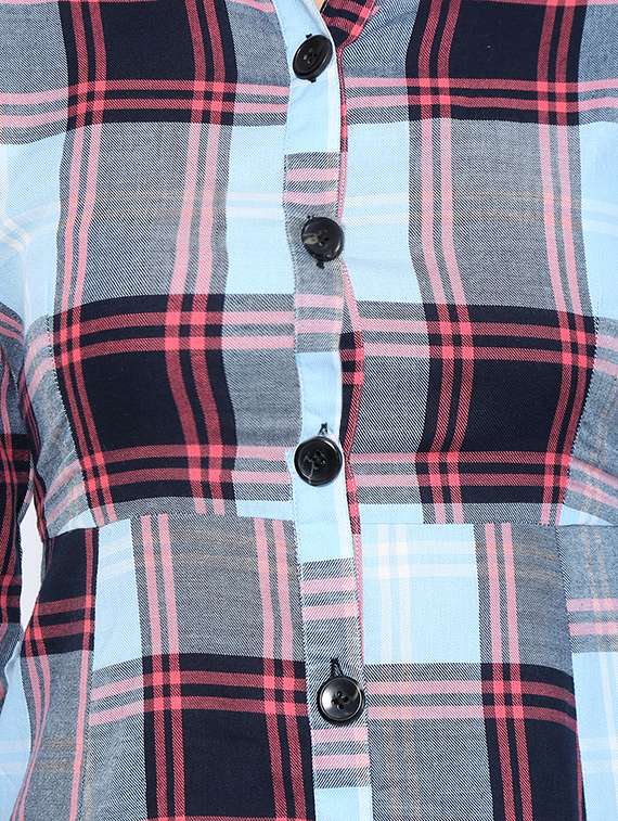 checkered a-line dress - 15429543 -  Standard Image - 3