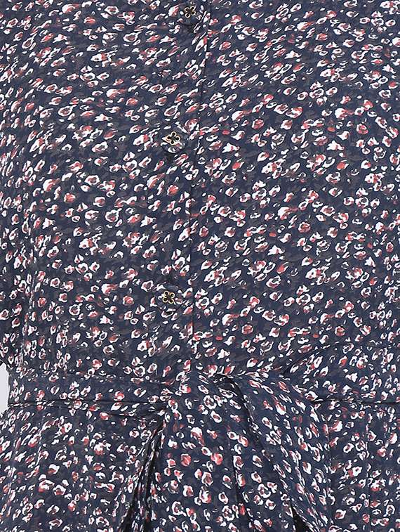 a-line printed belted dress - 15429544 - Standard Image - 3