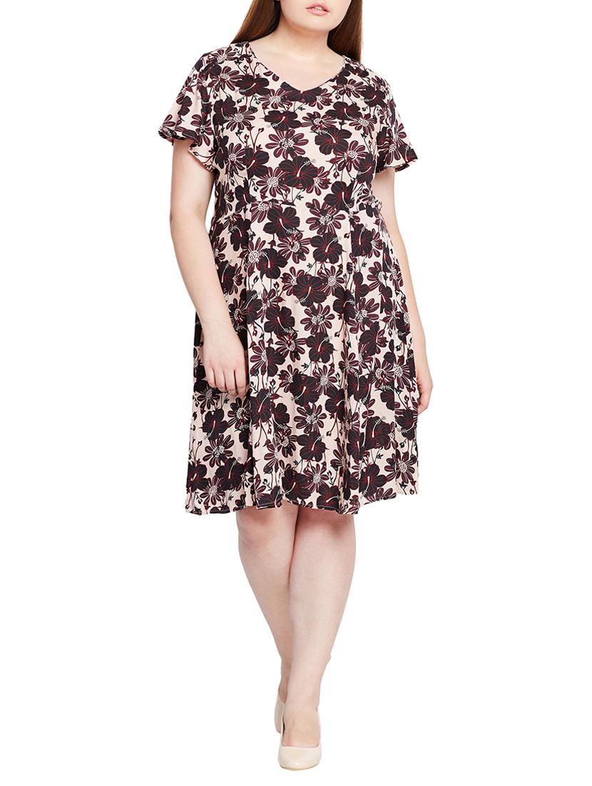 floral fit and flare plus dress - 15431170 -  Zoom Image - 0