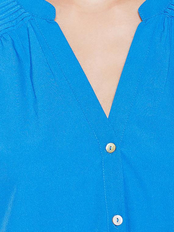 tulip sleeved pin tucks detail top - 15431283 - Standard Image - 3