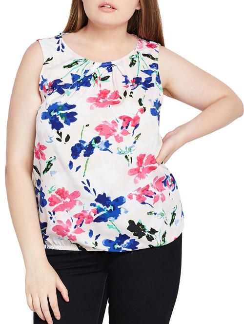 cutout back blouson plus top - 15431302 -  Standard Image - 0