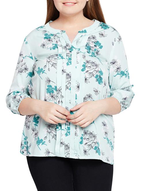 floral pleated front plus top - 15431307 - Standard Image - 0