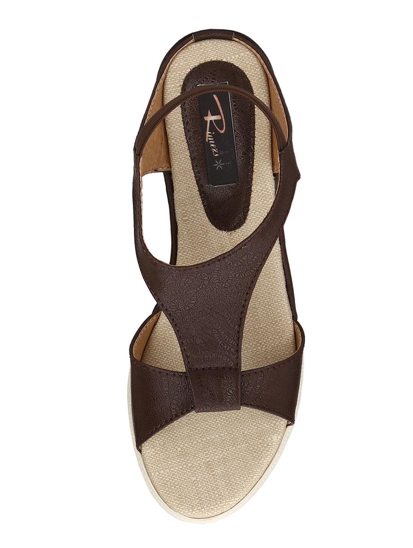 brown slip on wedges - 15431767 - Standard Image - 3