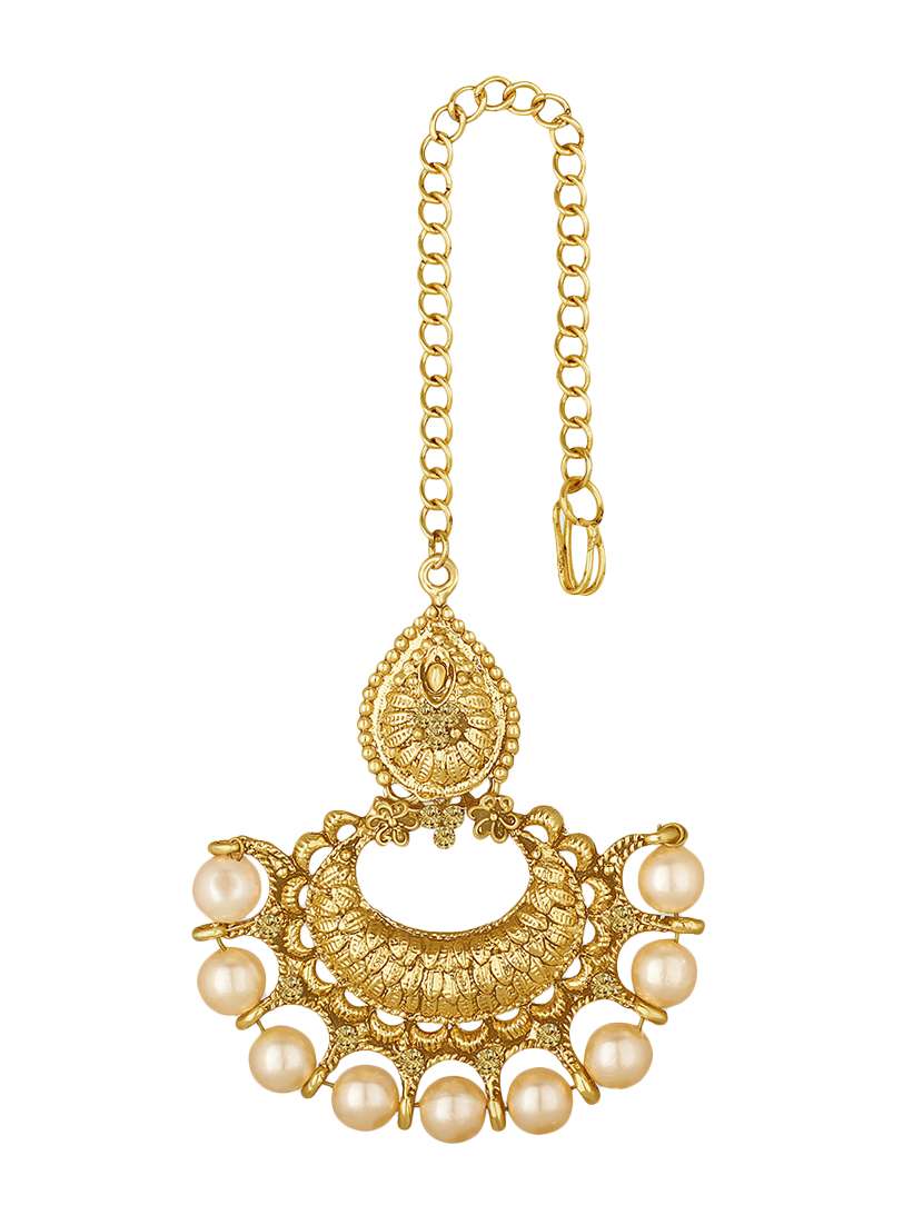 gold metal maangteeka - 15431883 - Zoom Image - 0