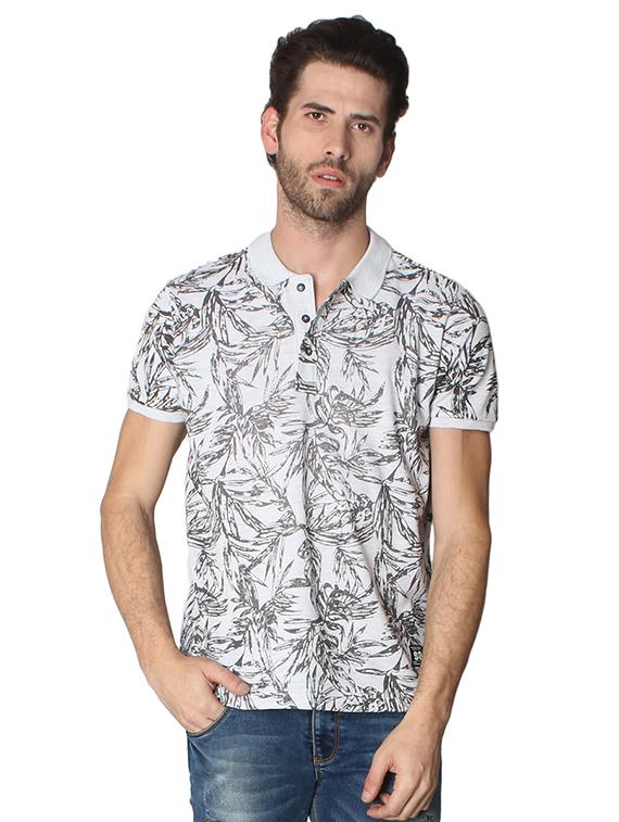 grey cotton all over print t-shirt - 15435892 - Zoom Image - 0