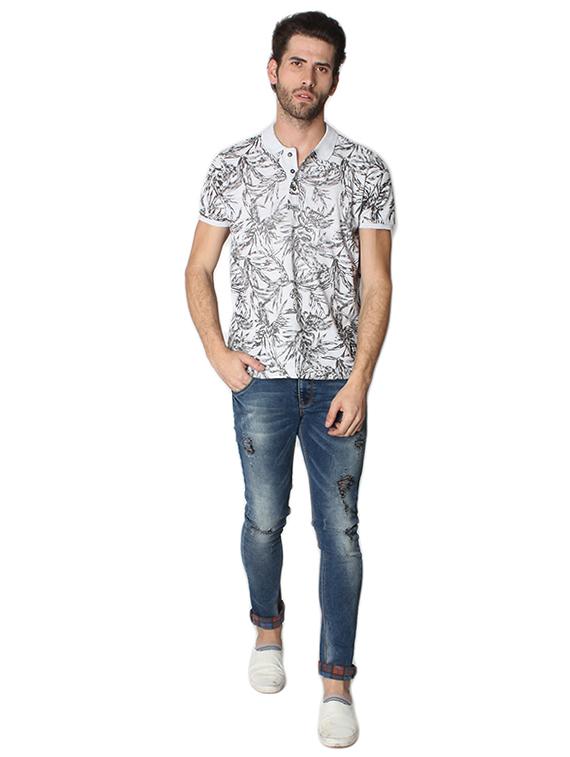 grey cotton all over print t-shirt - 15435892 - Standard Image - 3
