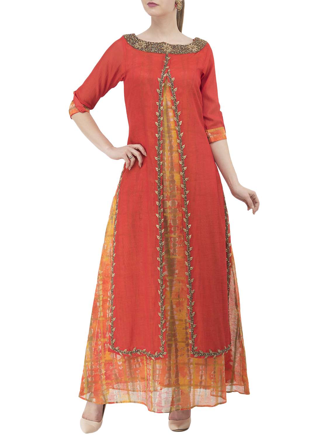 layered embellished kurta