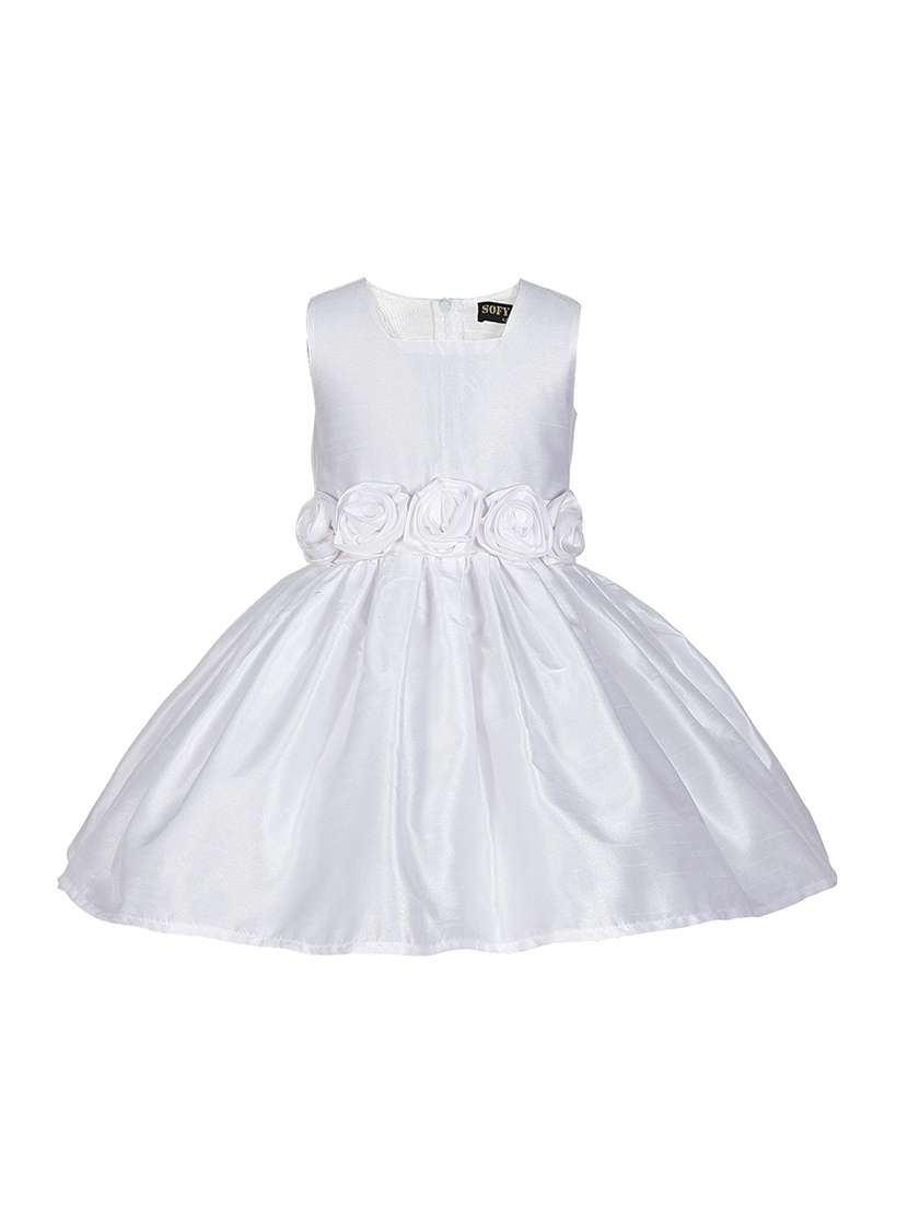 white polyester frock