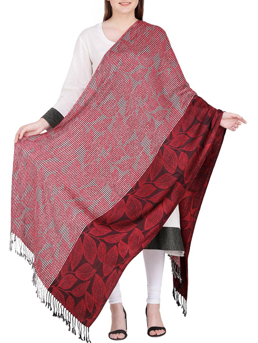 leaf striped shawl - 15439325 - Zoom Image - 0