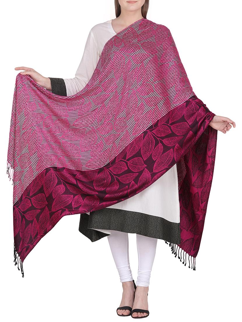 jacquard striped shawl - 15439327 -  Zoom Image - 0