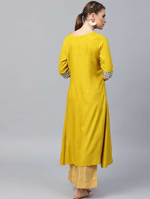 a-line patch work kurta - 15440539 -  Standard Image - 3