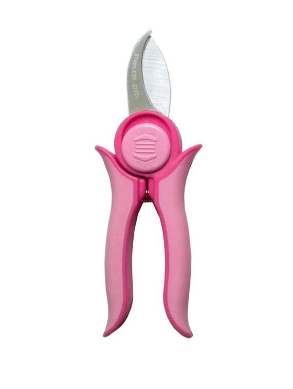 mini trimmer pruning shear with smart lock pink by wonderland 10 x 3.2 x 1 inch(garden tools)