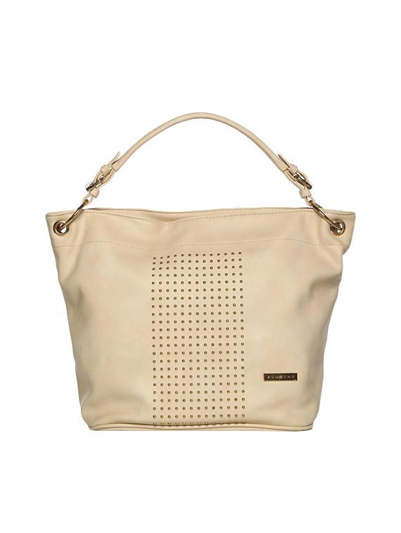 cream leatherette (pu) handbag - 15441447 -  Zoom Image - 0
