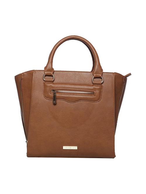 brown leatherette (pu) handbag - 15441564 -  Standard Image - 0
